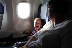 kid crying on plane