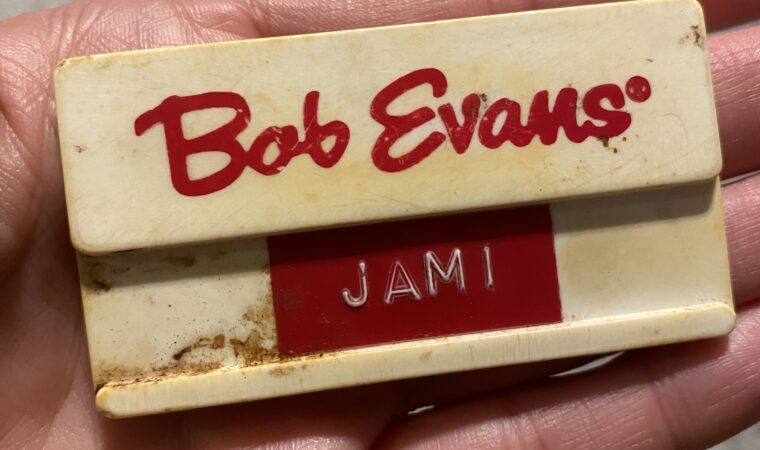 bob evans name tag